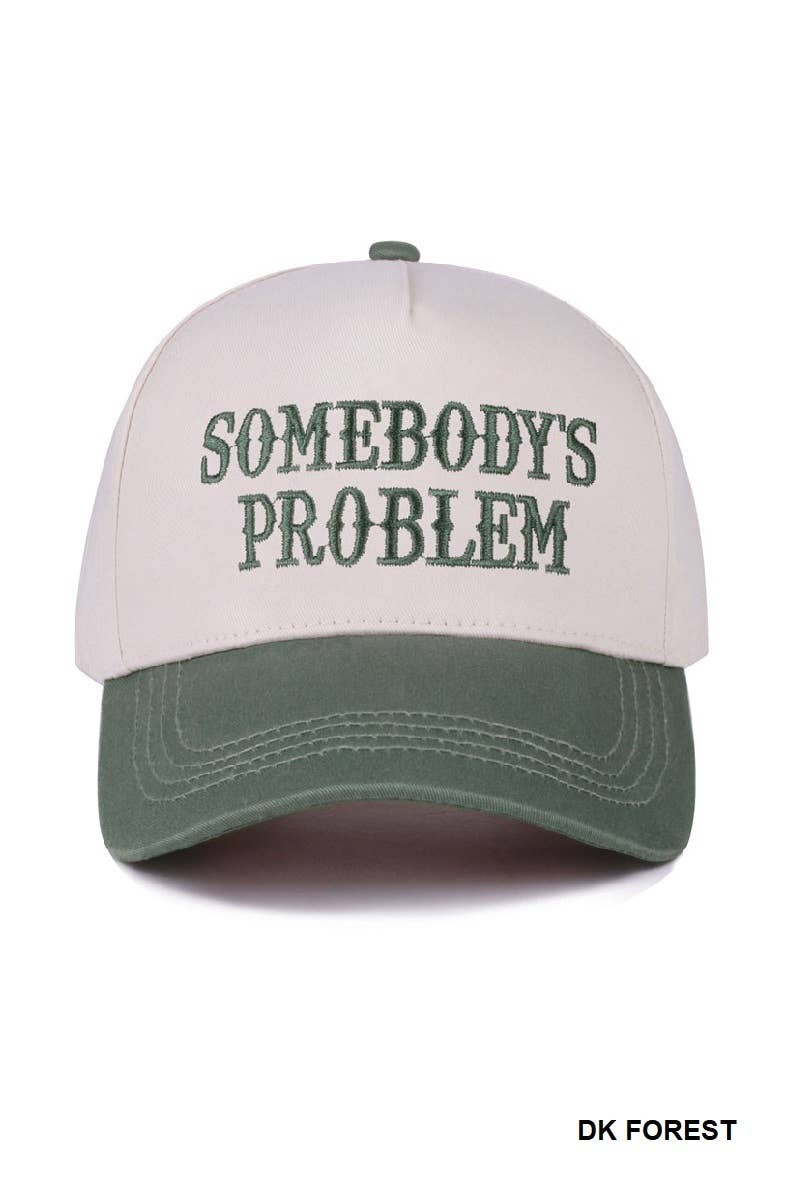 Somebody's Problem Two Tone Canvas Cotton Cap: LEOPARD / 1(ONE SIZE)