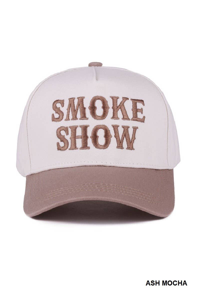 Smoke Show Two Tone Canvas Cotton Cap: LEOPARD / 1(ONE SIZE)