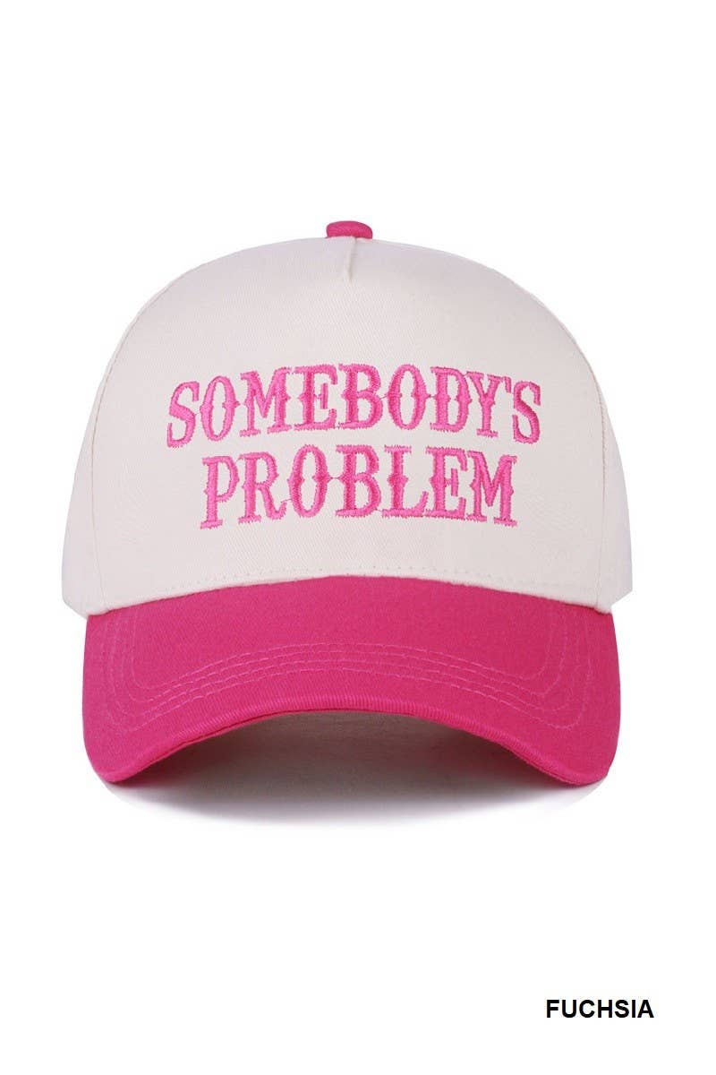 Somebody's Problem Two Tone Canvas Cotton Cap: LEOPARD / 1(ONE SIZE)