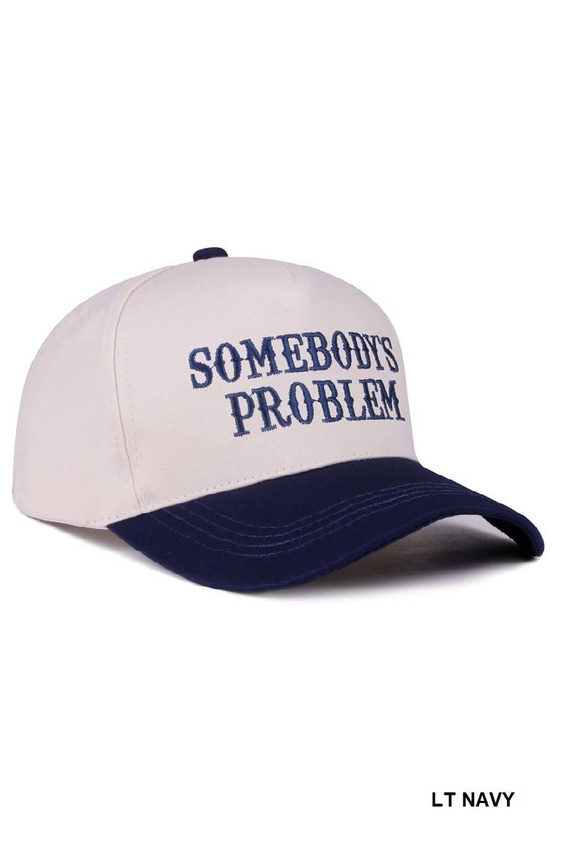 Somebody's Problem Two Tone Canvas Cotton Cap: LEOPARD / 1(ONE SIZE)