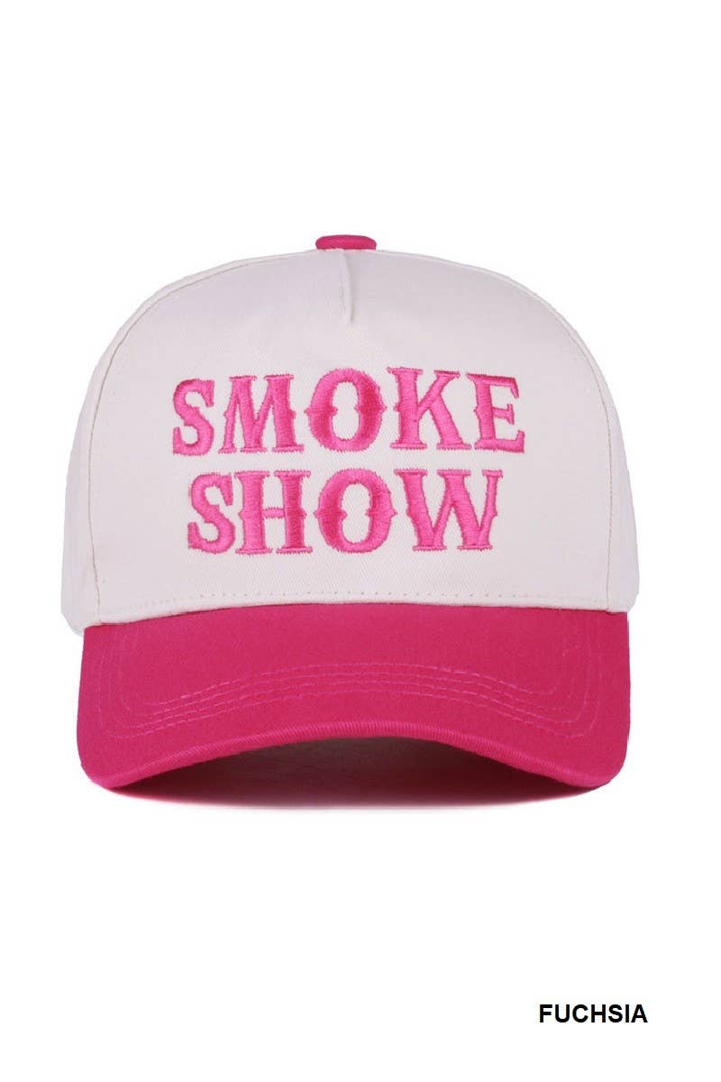 Smoke Show Two Tone Canvas Cotton Cap: LEOPARD / 1(ONE SIZE)