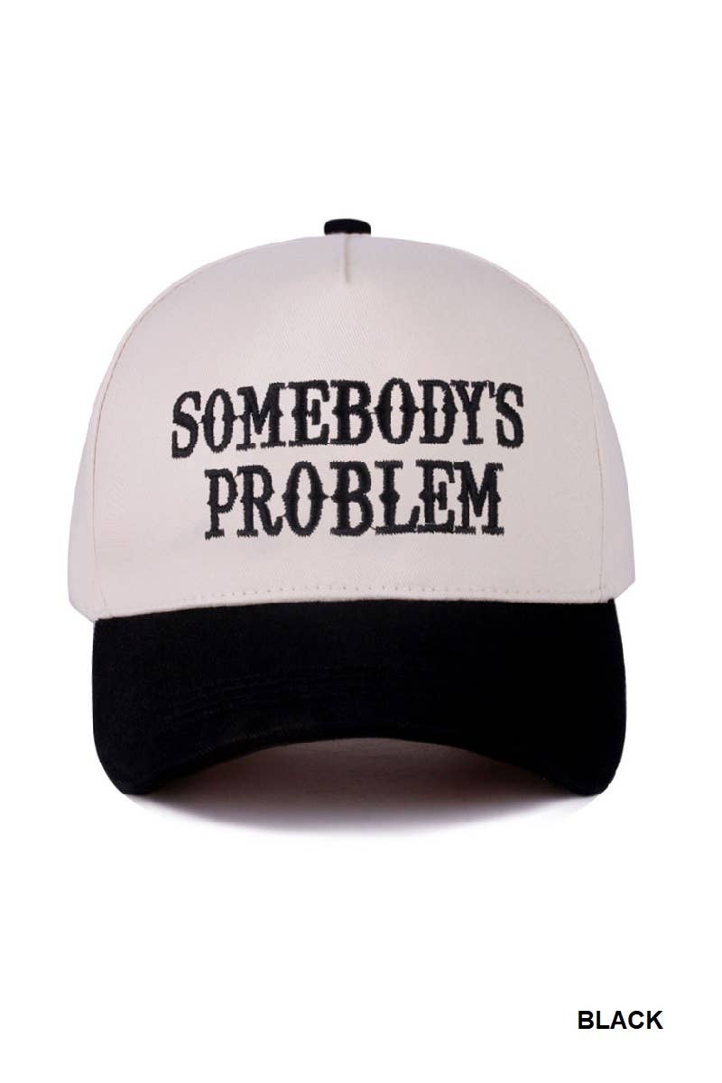 Somebody's Problem Two Tone Canvas Cotton Cap: LEOPARD / 1(ONE SIZE)