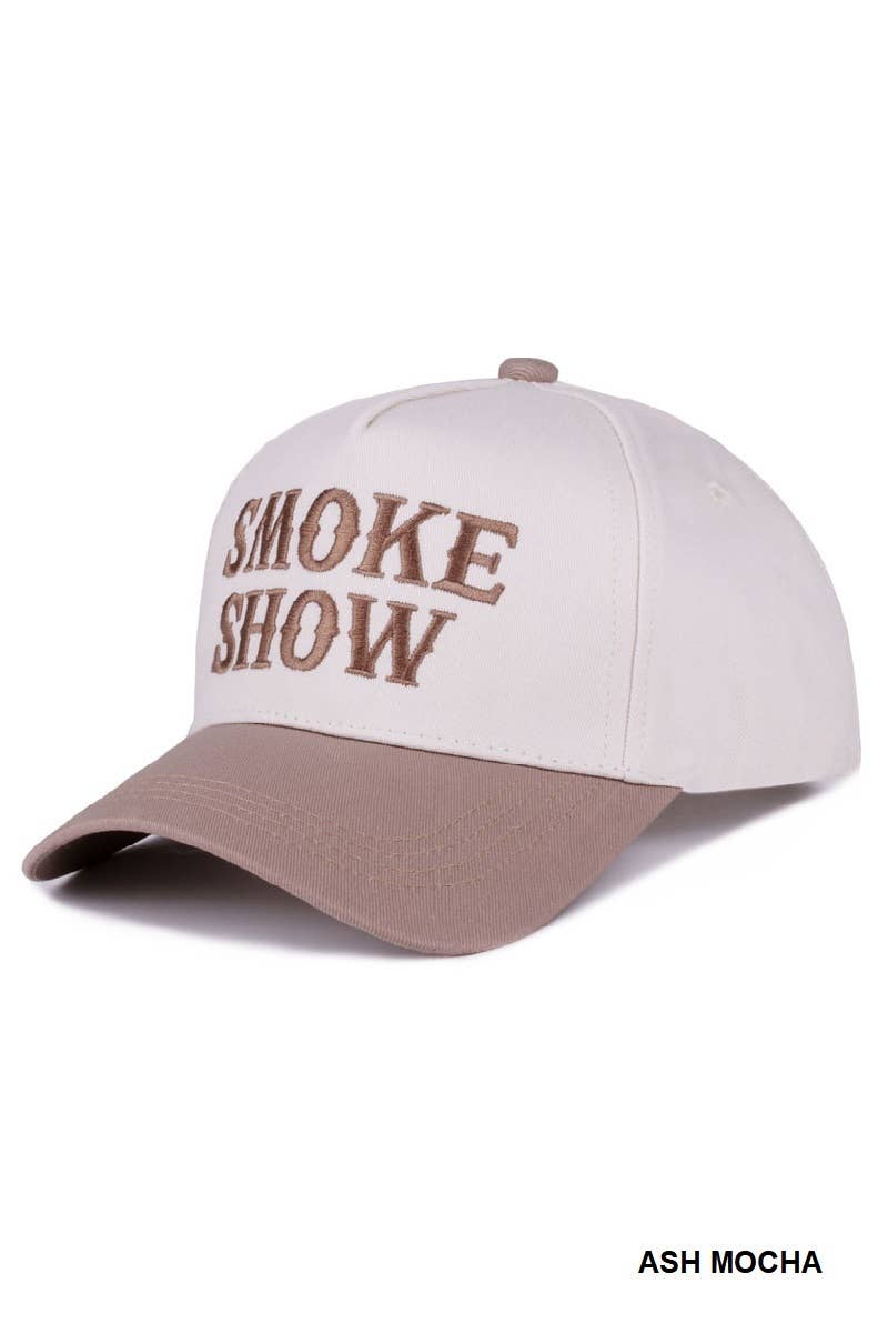 Smoke Show Two Tone Canvas Cotton Cap: LEOPARD / 1(ONE SIZE)