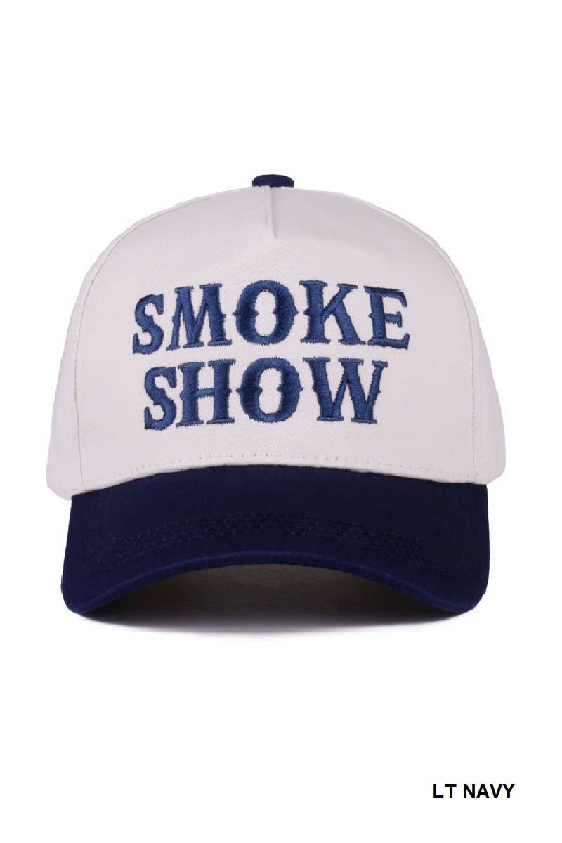 Smoke Show Two Tone Canvas Cotton Cap: LEOPARD / 1(ONE SIZE)